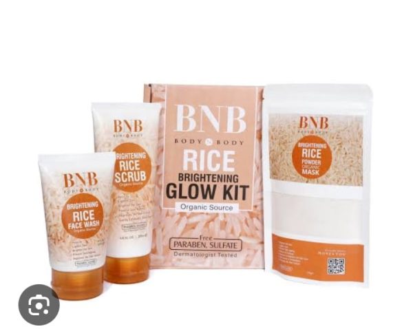 3 In 1 Bnb Whitening Rice Extract Bright & Glow Kit | Best Quality Glow Kit