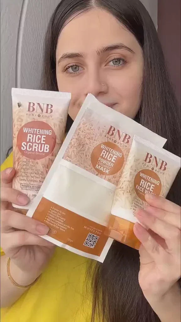 3 In 1 Bnb Whitening Rice Extract Bright & Glow Kit | Best Quality Glow Kit