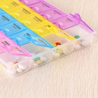 28 Squares Daily Medicine Holder Pillbox Monthly Pill Box Organizer