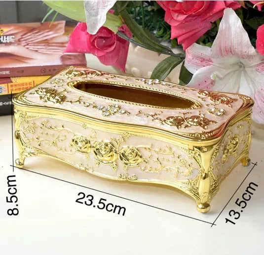 Luxury European Acrylic Tissue Box Office Table Accessories Home Hotel Car Holder