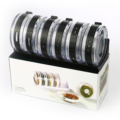 Cylinder Spice Rack/Seasonings Set