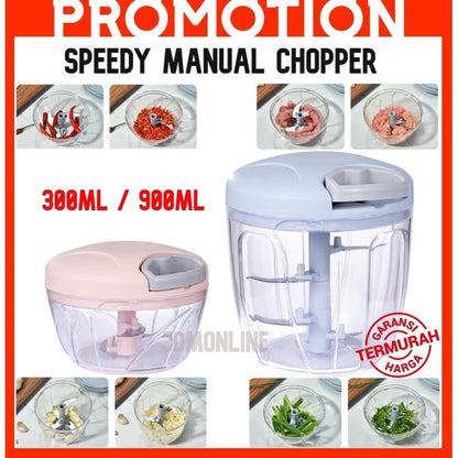 Multifunction Hand Pull Speedy Chopper to Chop Fruits Meat Onions Nuts Ginger Herbs Garlics