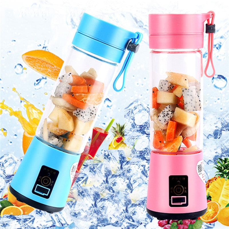 Mini Portable Electric Blender Juicer Cup USB Rechargeable Mixer 380ml