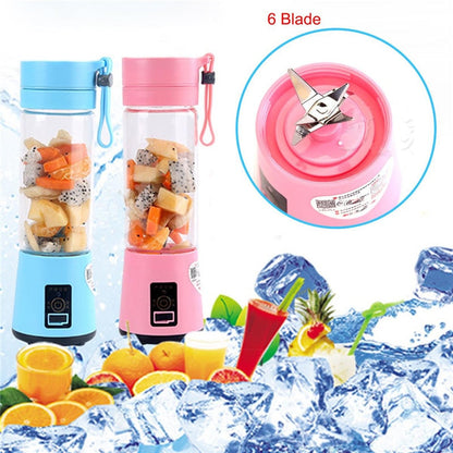 Mini Portable Electric Blender Juicer Cup USB Rechargeable Mixer 380ml