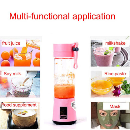 Mini Portable Electric Blender Juicer Cup USB Rechargeable Mixer 380ml