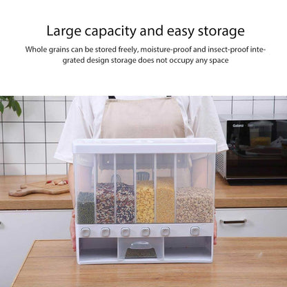 10Kg Sealed Rice Storage Box Wall Mounted Cereal Grain Container