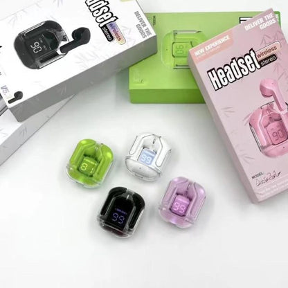 Air31 Earbuds Wireless Crystal Transparent Body | Air 31 Bluetooth Ear Bud Tws Wireless Bluetooth 5.3 Without Pouch (random Color)