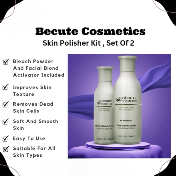 Becute Skin Polish Set – Becute Bleach Powder & Facial Blonde Activator