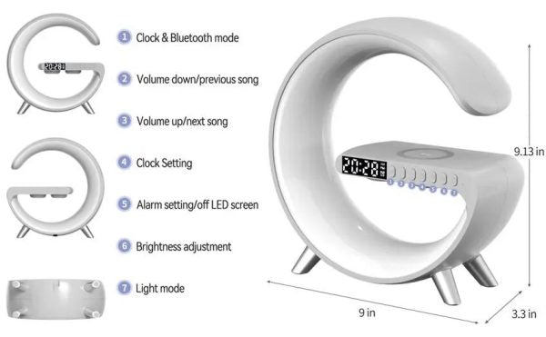 G63 Rgb Light Bluetooth Speaker With 10w Wireless Charging