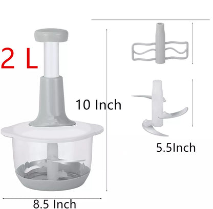 Multifunctional Manual Hand Push Chopper and Cutter For Vegetables & Meat