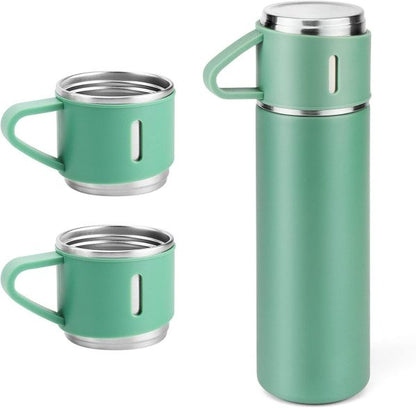 Stainless Steel Vacuum Flask Set Vacuum Insulated Bottle Gift Set Office Business Style Coffee Mug Thermos Bottle Portable Flask 500ml (random Color)