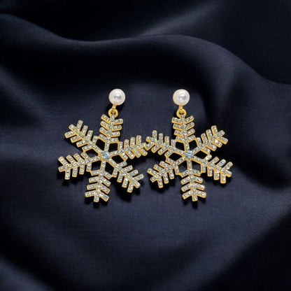 Imported Dazzling Snowflake Earrings – Perfect Winter Elegance Snowflake Earrings