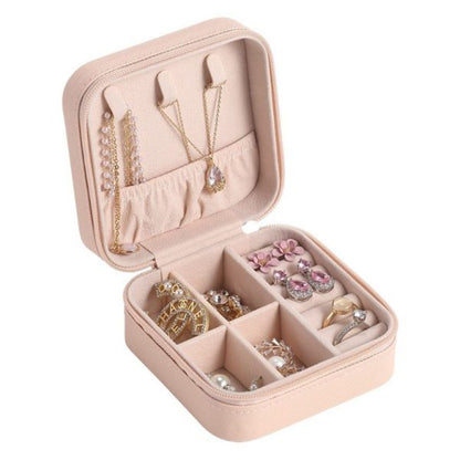 Travel Leather Pocket Jewellery Organizer Box